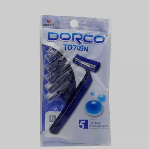 خودتراش دورکو ساده دولبه کد TD709N بسته 5 عددی