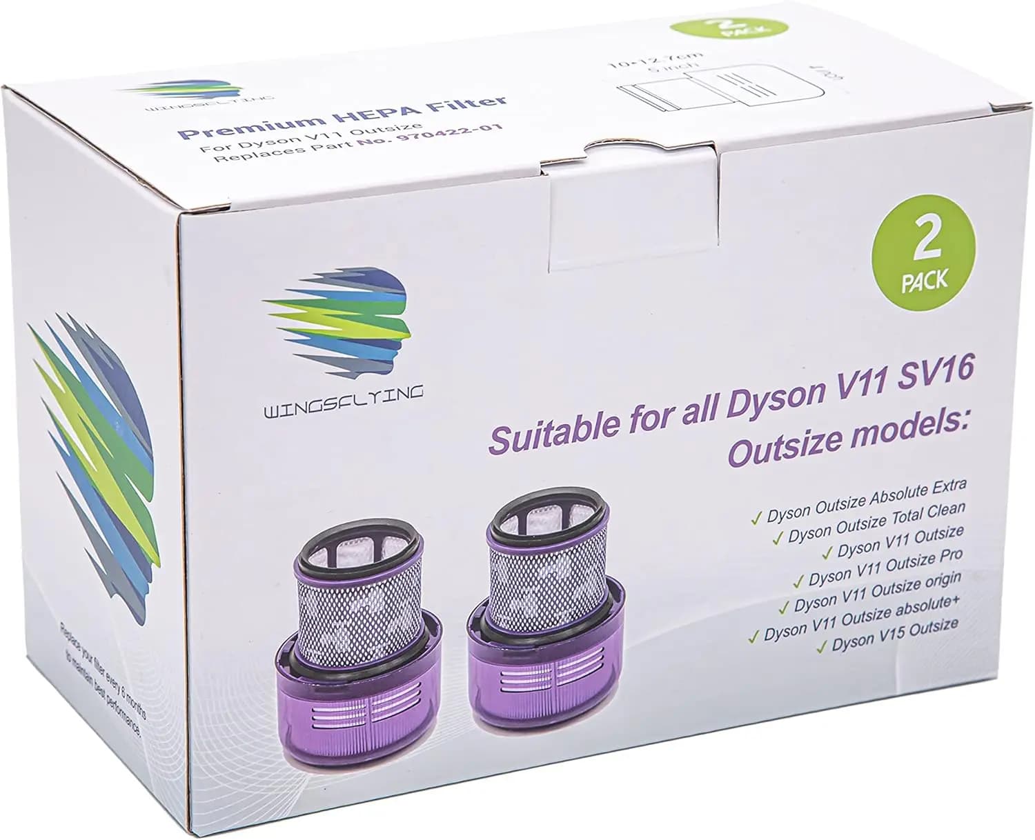 پک 2 عددی فیلتر جاروشارژی دایسون اورجینال مناسب مدل های Dyson V11 SV16 — تصویر ۲