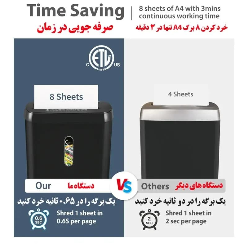 کاغذ خردکن هاما HAMA مدل S7CD — تصویر ۷