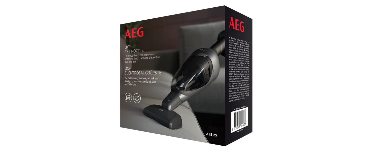 برس مکش جارو برقی آاگ آلمانAEG مدل QX9 AZE135 — تصویر ۴