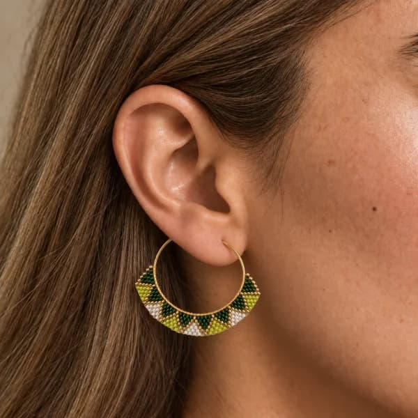 گوشواره طلا ۱۸ عیار میوکی مدل آیوی | کالکشن جنگل میوسا