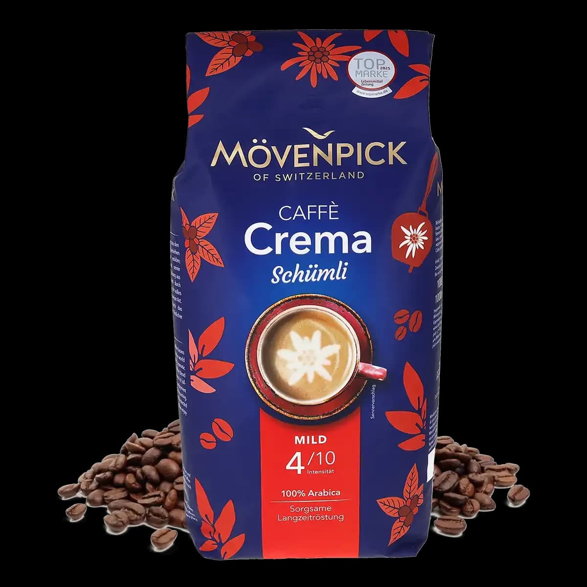 دان قهوه موونپیک کافه کرما شوئملی ۱ کیلوگرم (Mövenpick Caffè Crema Schümli) تاریخ انقضا 2027/03