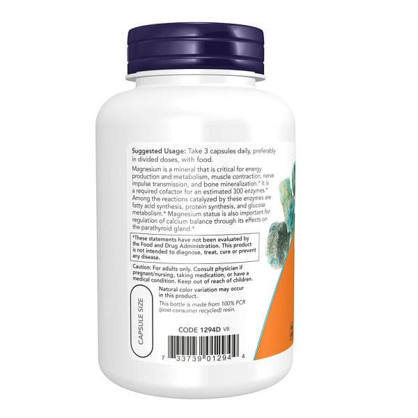کپسول منیزیم سیترات NOW – Magnesium Citrate — تصویر ۳