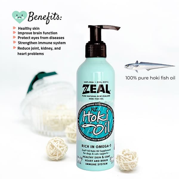 مکمل تقویتی سگ و گربه روغن ماهی هوکی زیل Zeal حجم 225 میلی لیتر — تصویر ۲