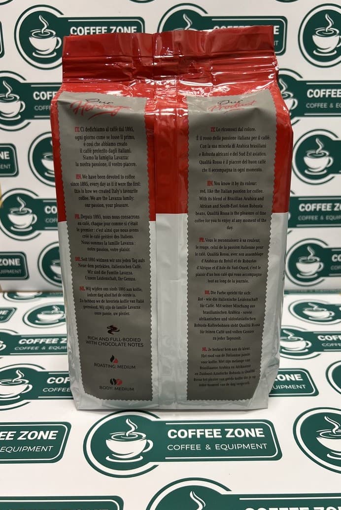 دان قهوه لاوازا کوالیتا روسا 1 کیلوگرم | Lavazza Qualità Rossa Coffee Beans 1kg تاریخ انقضا 30/09/2027 — تصویر ۳