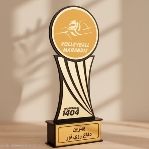 تندیس والیبال | کاپ قهرمانی مسابقات والیبال با حک اسم و لوگو