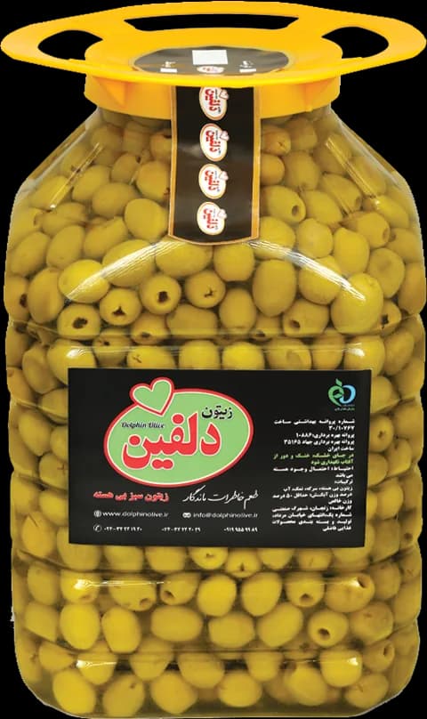 زیتون سبز بی‌هسته ممتاز پِت 5 کیلوگرم