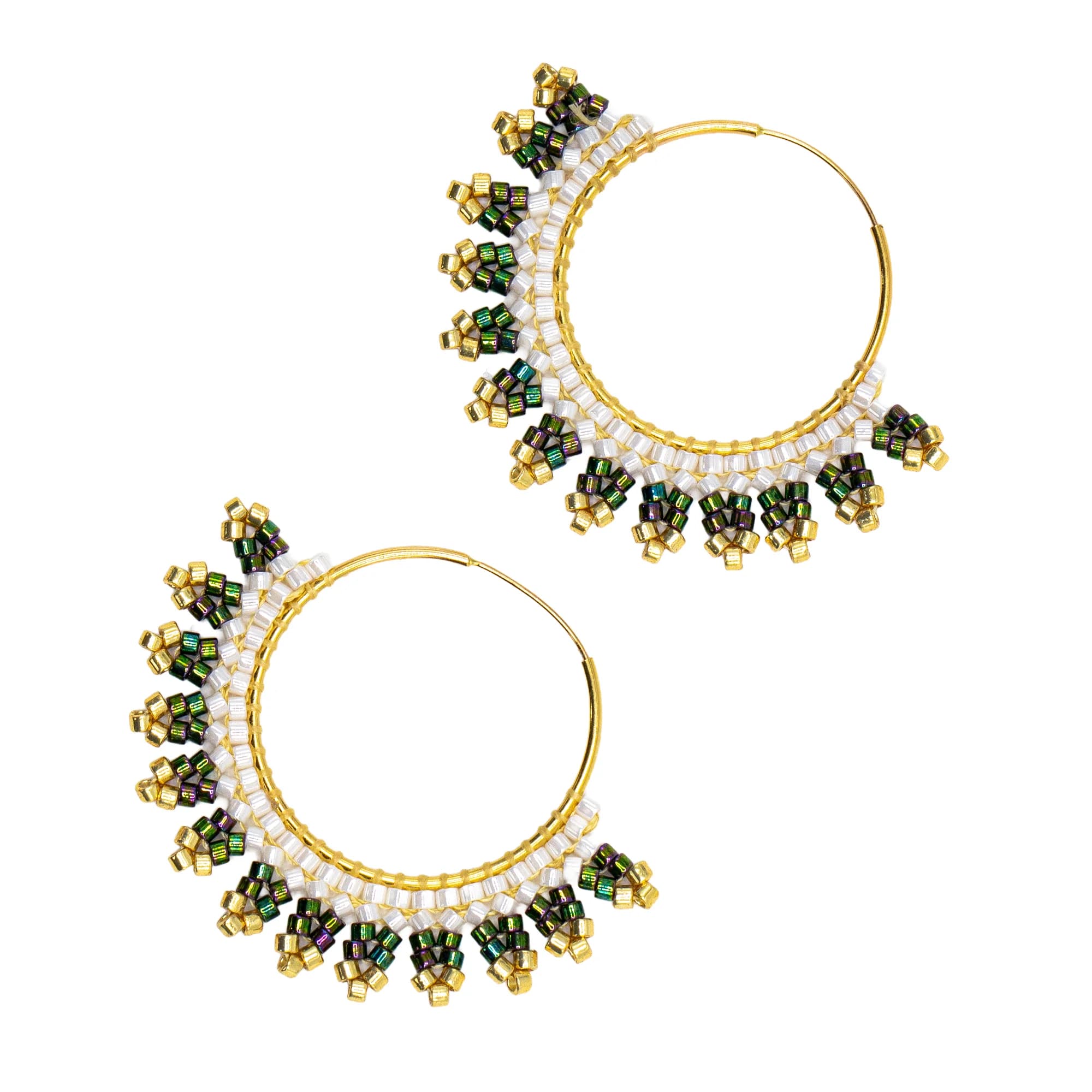 گوشواره طلا 18 عیار میوکی خورشیدی کد 1 — تصویر ۳