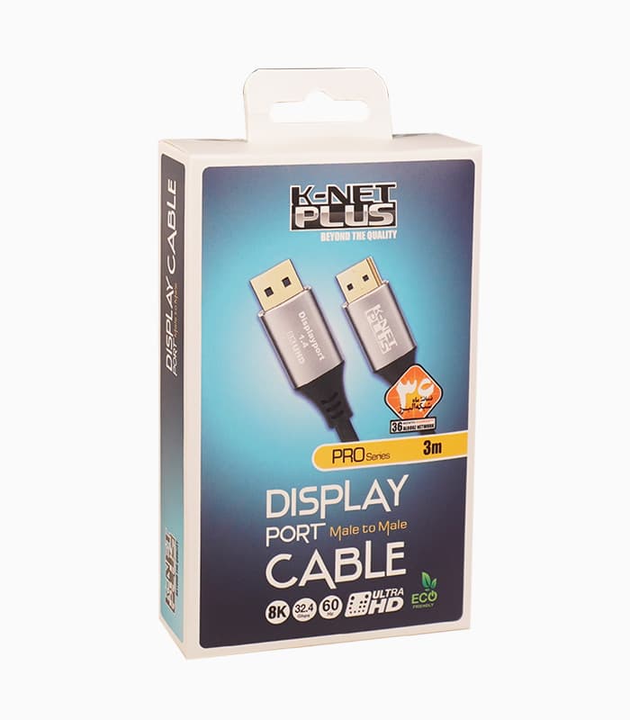 کابل ۱٫۴ DisplayPort کی نت پلاس مدل KP-CDP1430 طول 3 متر — تصویر ۳