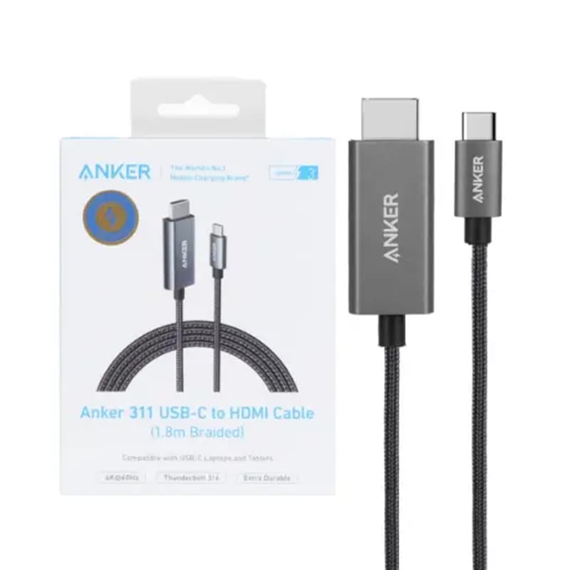 کابل تبدیل USB-C به HDMI 4K انکر مدل 311-A8730 طول 1.8 متر — تصویر ۴