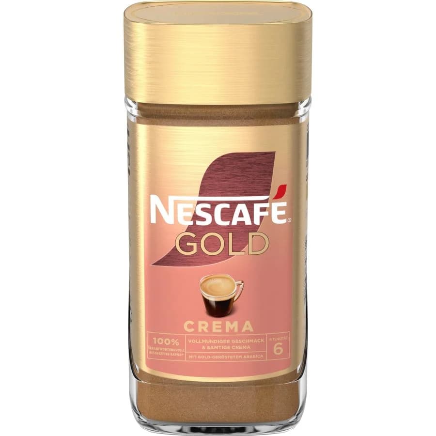 قهوه فوری نسکافه گلد NESCAFE GOLD CREMA اصل 200 گرم تاریخ انقضا تا 01/2027