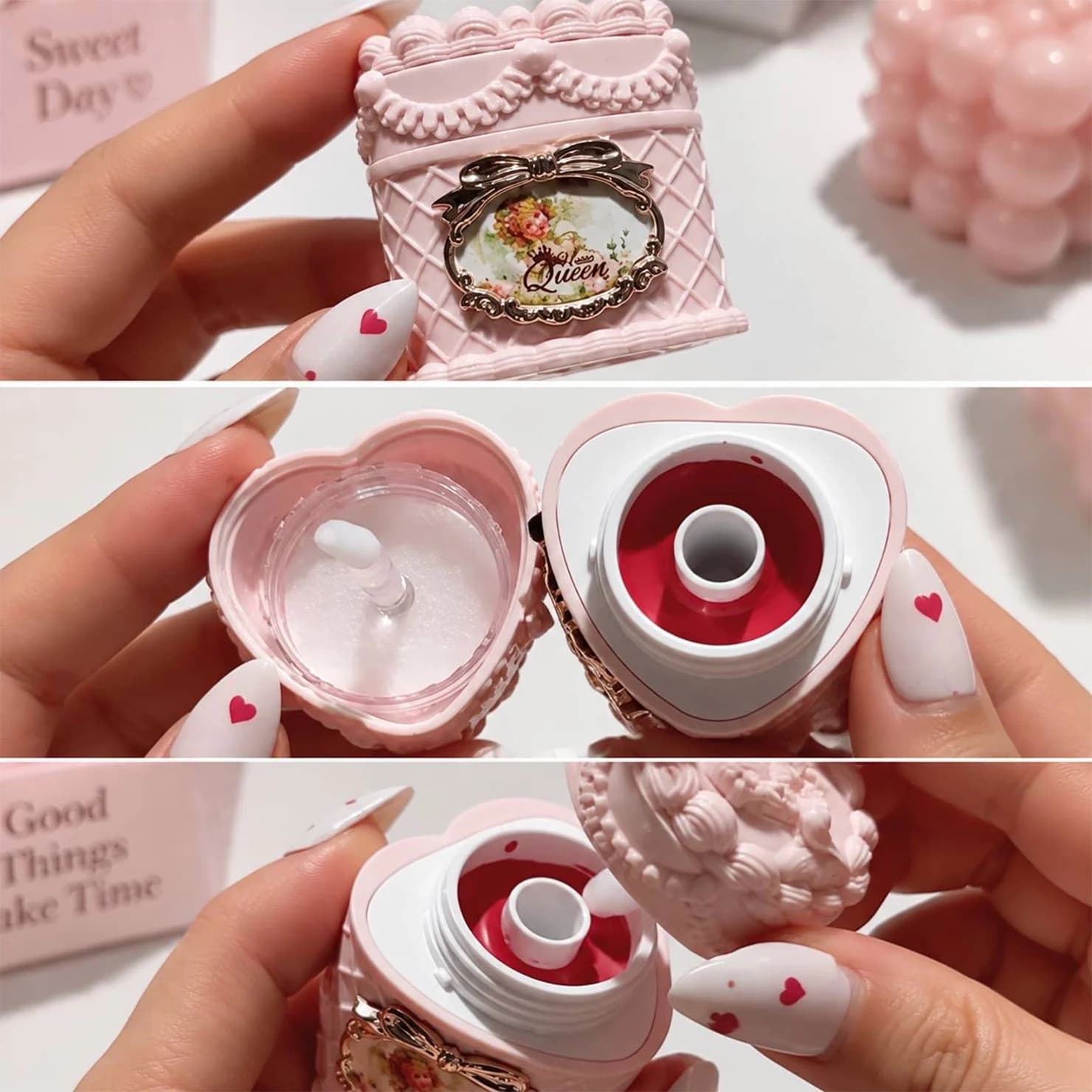 رژلب کاپ کیک هیس کویین | Strawberry Cake Lip Balm — تصویر ۵