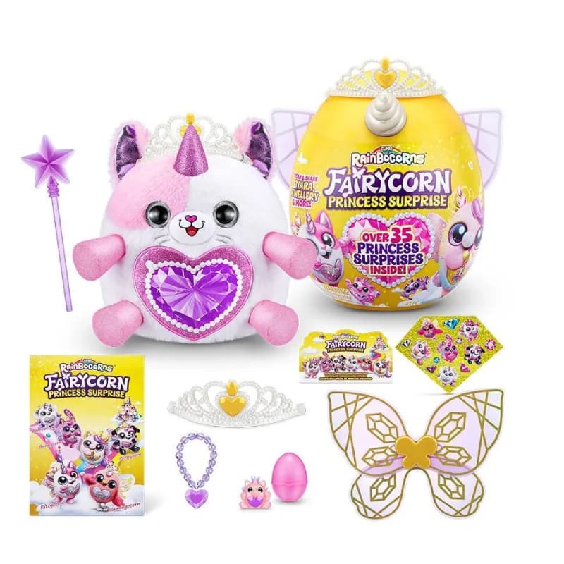 عروسک سورپرایزی رینبوکورنز RainBocoRns سری Fairycorn Princess با شاخ و بال سفید کد 9282