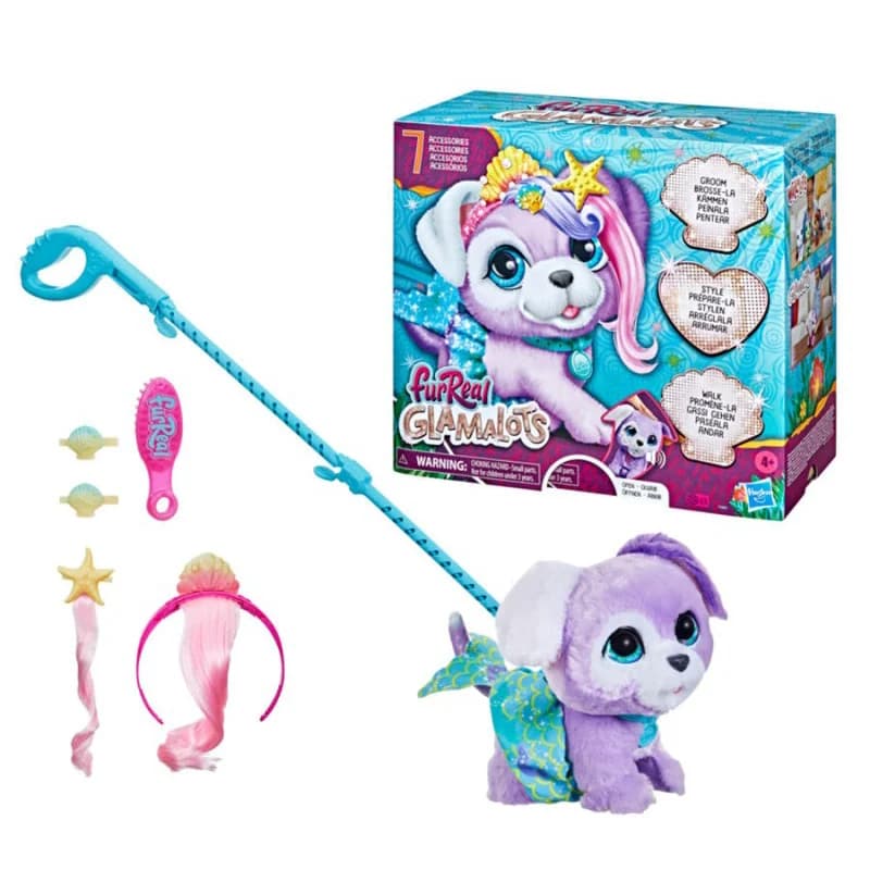 عروسک توله سگ پری دریایی FurReal Glamalots برند hasbro کدF2601