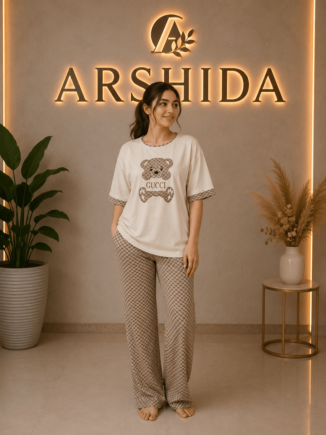 ست تیشرت شلوار زنانه پنبه