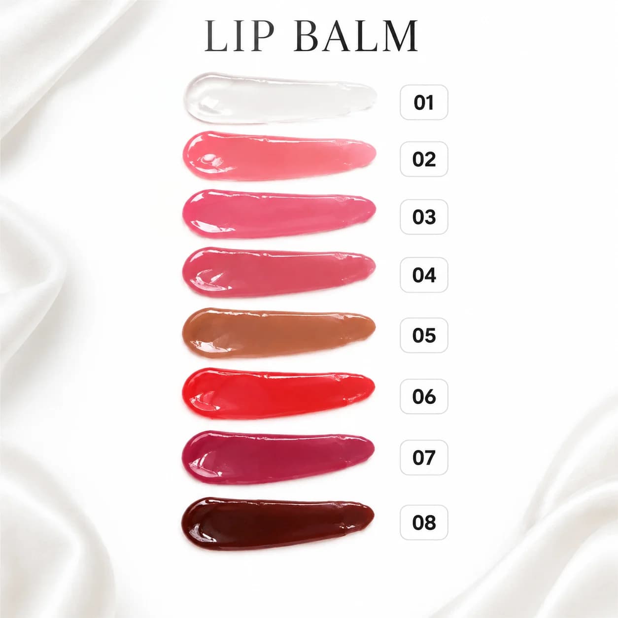 لیپ گلاس طرح رود اولیبولا | Glossy Lip Balm در ۸ رنگ — تصویر ۲