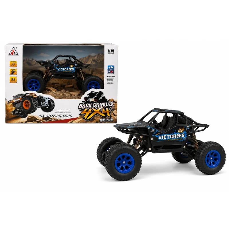 ماشین کنترلی آفرود مدل Rock crawler آبی کد 6249
