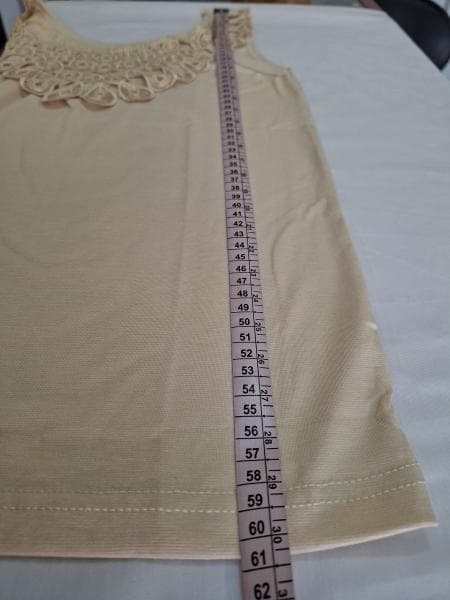 تاپ رکابی زنانه سر شانه گیپور لطیف رنگ بندی جور — تصویر ۲