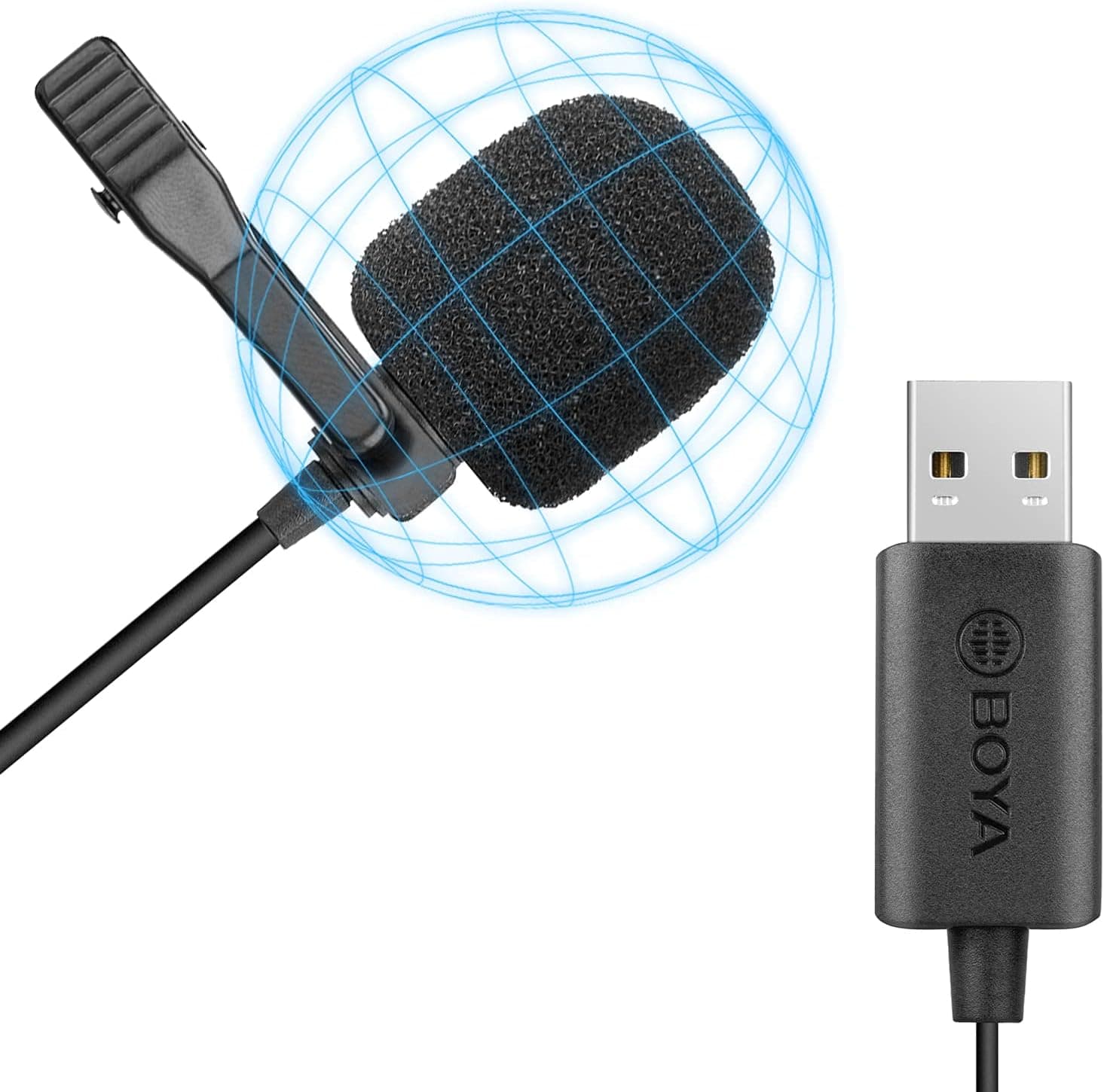میکروفن یقه ای برند بویا مدل BOYA BY-LM40 USB — تصویر ۲