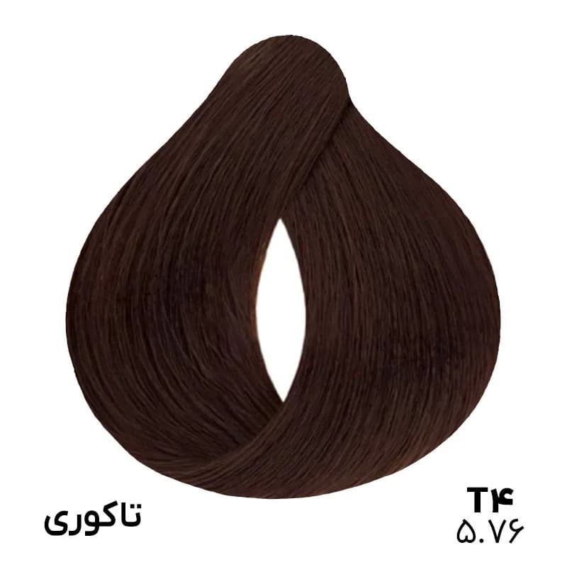رنگ مو تاکوری تنباکویی تیره ( 5.76) T4 حجم 125 میل — تصویر ۲