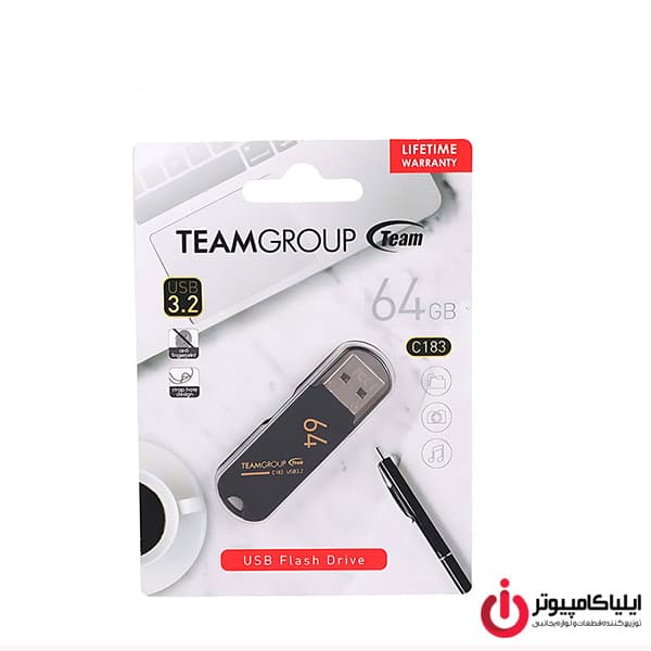 فلش مموری 64GB تیم‌گروپ مدل Team Group C183 اتصال USB3.2 — تصویر ۴