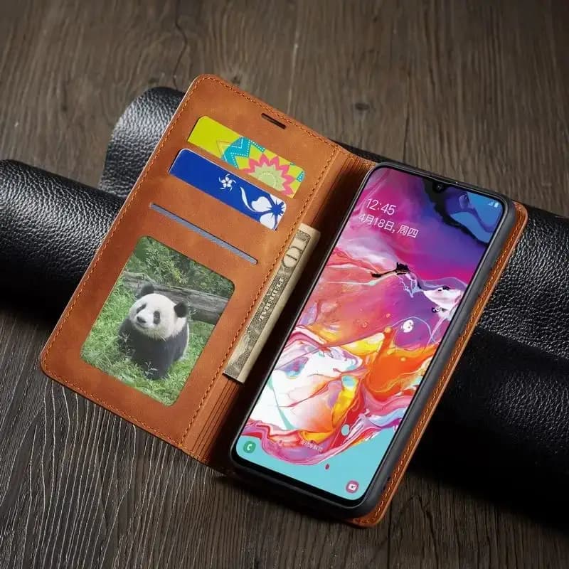 کیف چرمی عکس‌خور و جاکارتی Xiaomi Redmi 15C / Poco C85