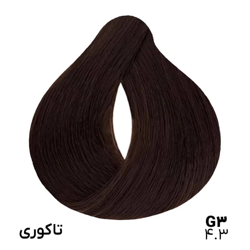 رنگ مو (4.3) G3 تاکوری قهوه‌ای طلایی متوسط 125 میلی — تصویر ۲