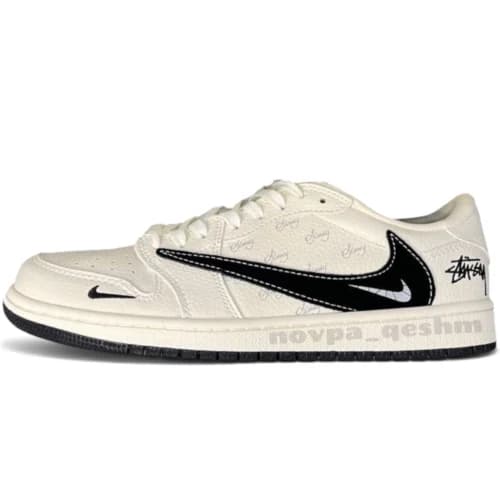 کفش کتونی نایک ایر جردن وان لو تراویس اسکات استاسی Nike Air Jordan 1 Low Travis Scott x Stussy — تصویر ۱۰