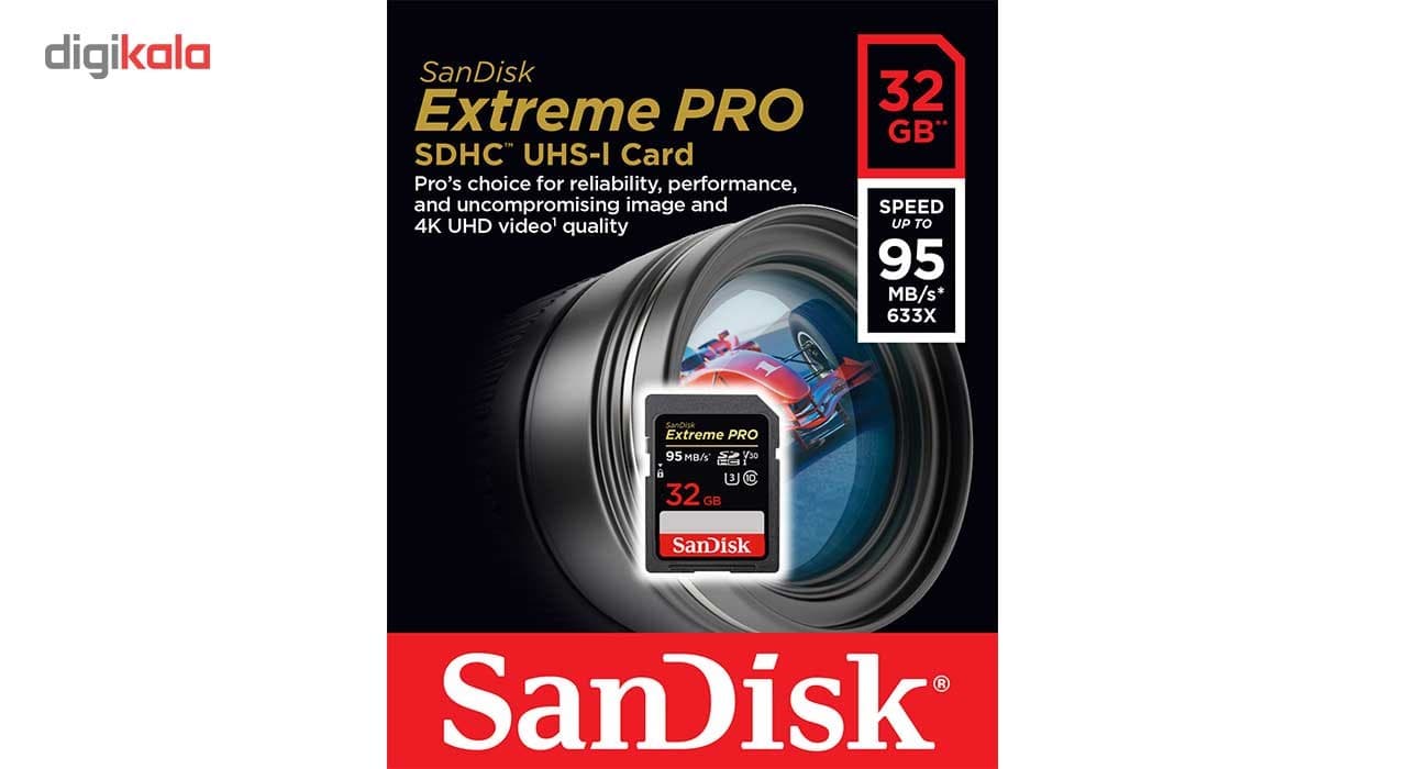 کارت حافظه SanDisk Extreme Pro 32GB V30 U3 سرعت 95MB/s — تصویر ۳