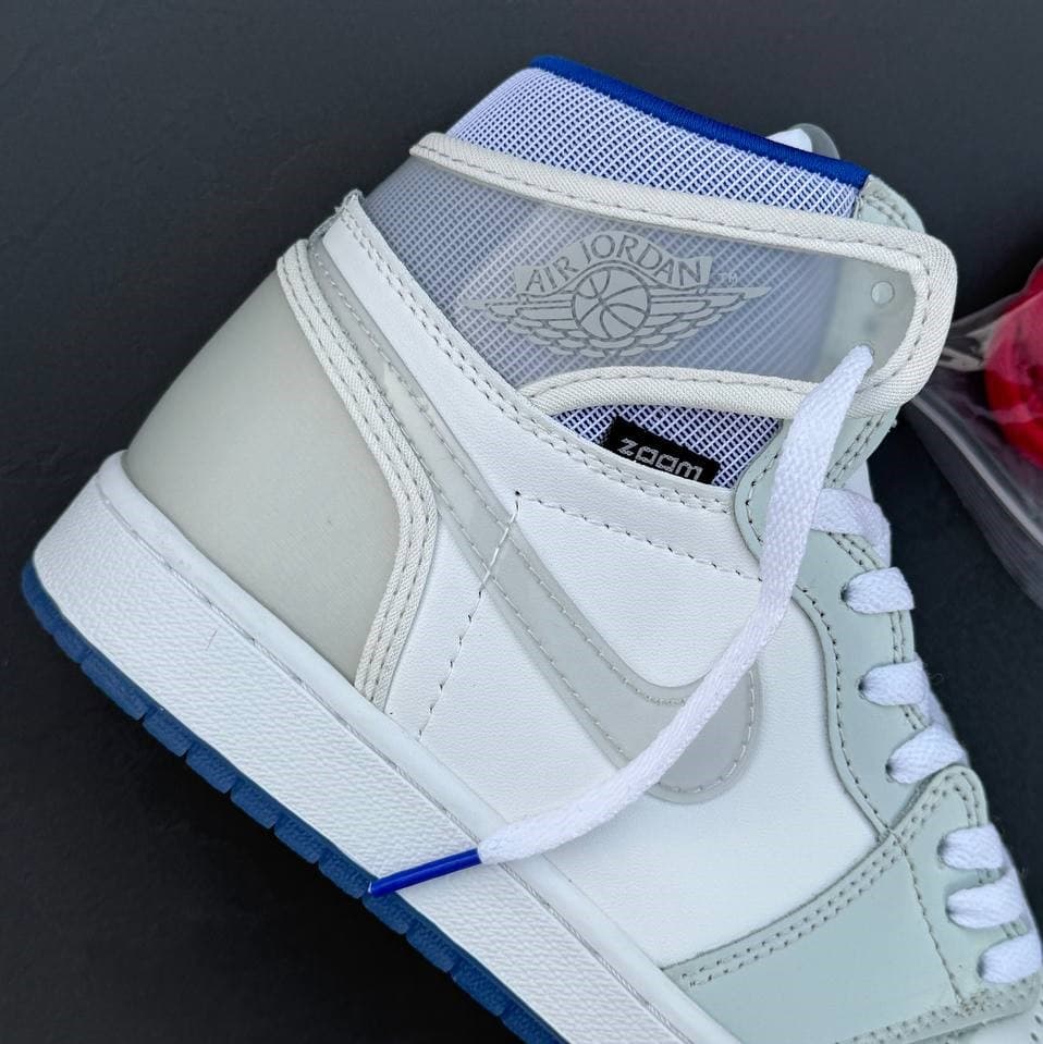 کفش کتونی ساقدار نایک ایر جردن 1 زوم ریسر بلو Nike Air Jordan 1 High Zoom Racer blue — تصویر ۵