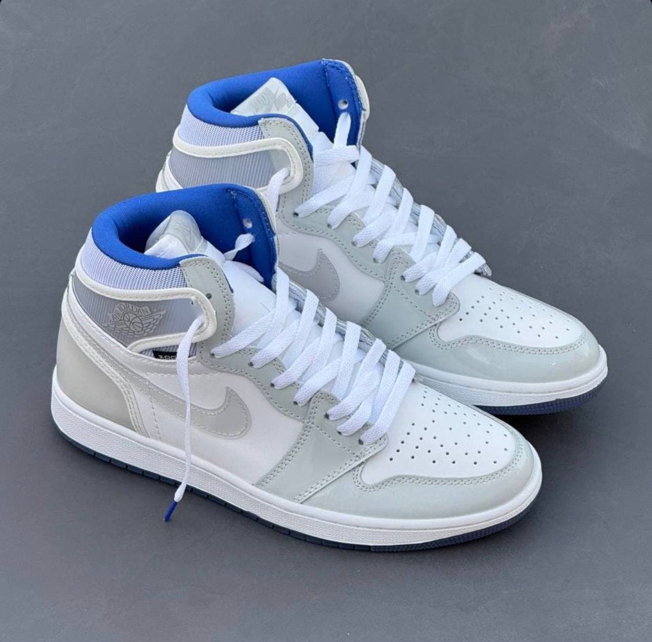 کفش کتونی ساقدار نایک ایر جردن 1 زوم ریسر بلو Nike Air Jordan 1 High Zoom Racer blue — تصویر ۲