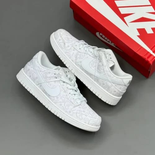 کفش کتونی مردانه نایک دانک لو وایت پیزلی Nike Dunk Low White Paisley — تصویر ۸