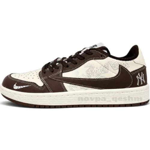 کفش کتونی مردانه تراویس اسکات ایر جردن 1 ان وای Travis Scott x MLB Air Jordan 1 NY — تصویر ۴
