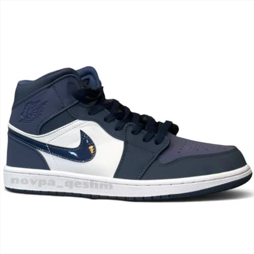 کفش کتونی زنانه و مردانه ساقدار نایک ایر جردن 1 بنفش ابسیدان Nike air jordan 1 Obsidian Sanded Purple — تصویر ۳