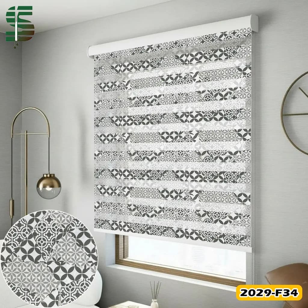 پرده زبرا طرح دار کد 2029F در 5 رنگ — تصویر ۵