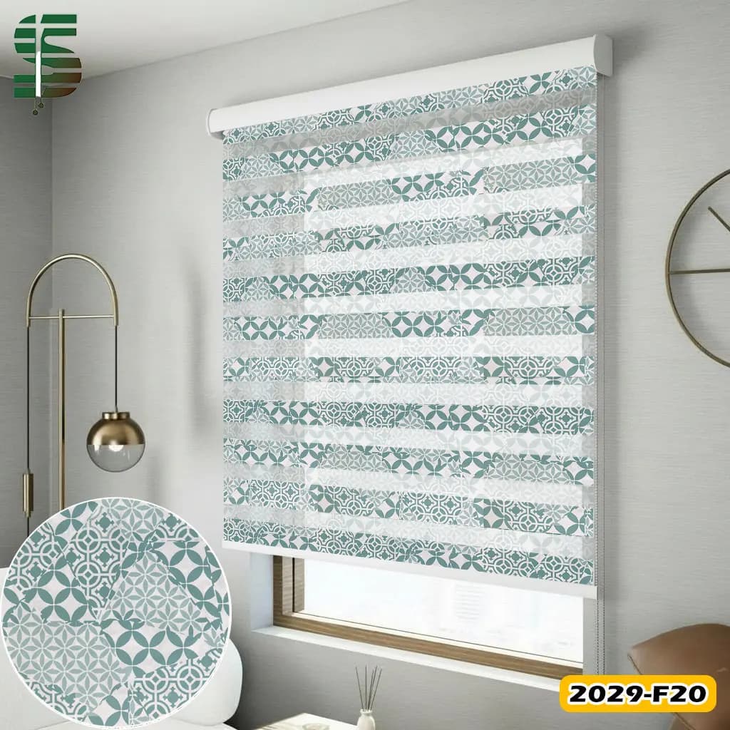 پرده زبرا طرح دار کد 2029F در 5 رنگ — تصویر ۳