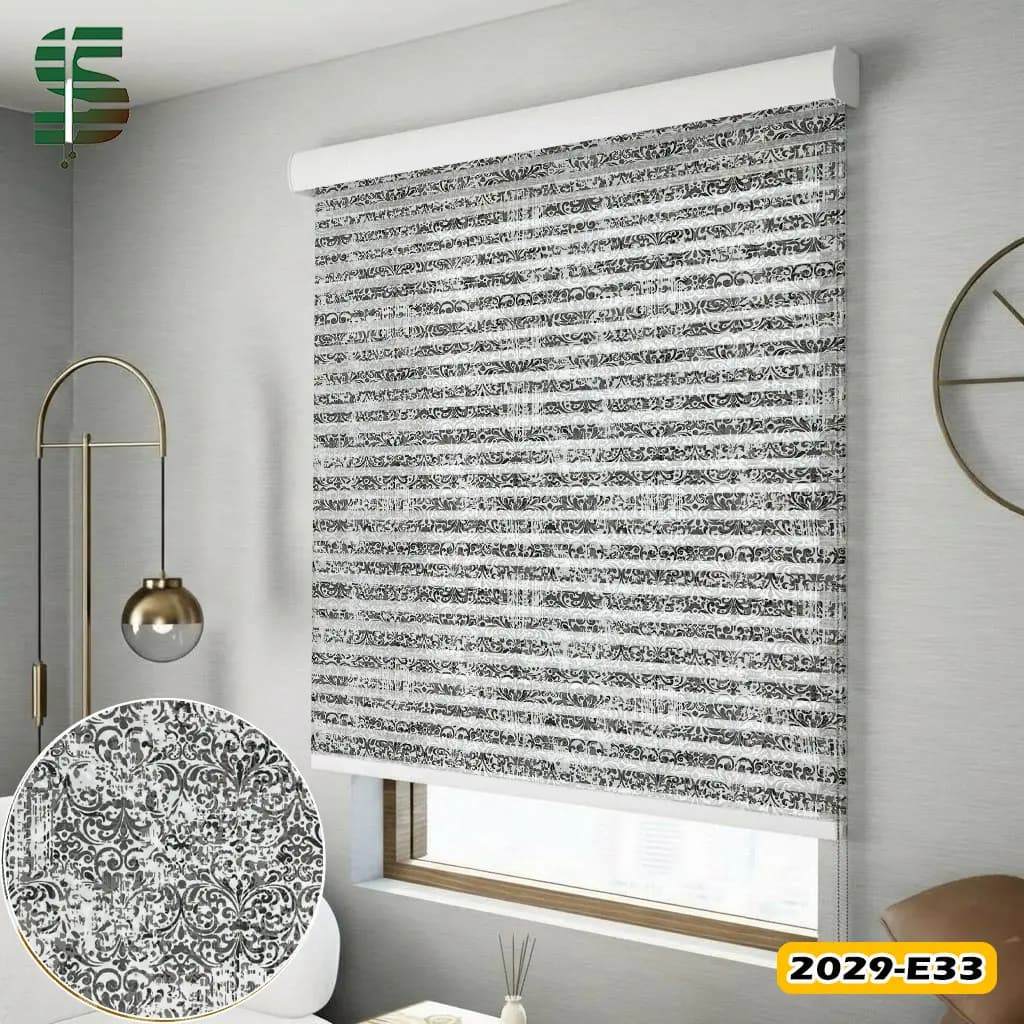 پرده شب و روز طرح دار کد 2029E در 5 رنگ — تصویر ۵