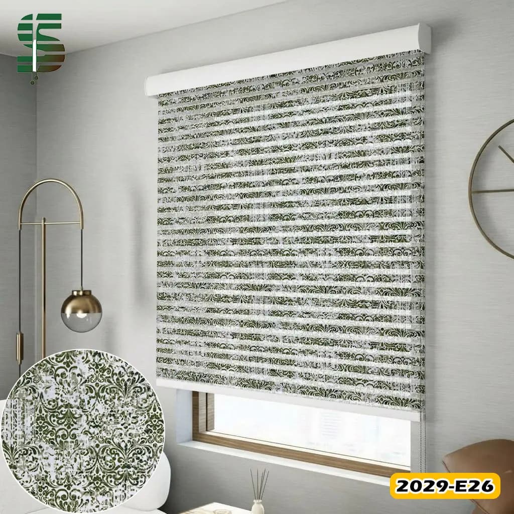 پرده شب و روز طرح دار کد 2029E در 5 رنگ — تصویر ۴