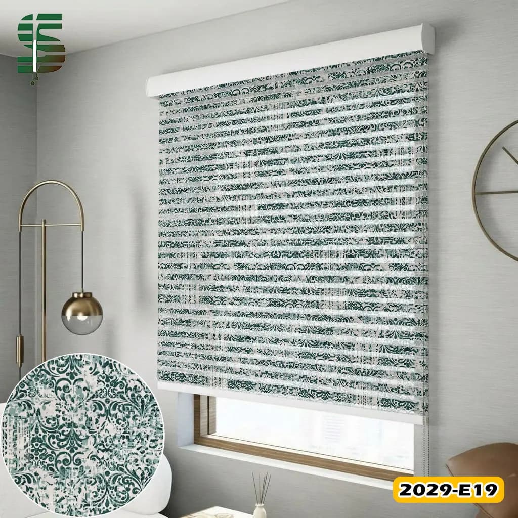 پرده شب و روز طرح دار کد 2029E در 5 رنگ — تصویر ۳