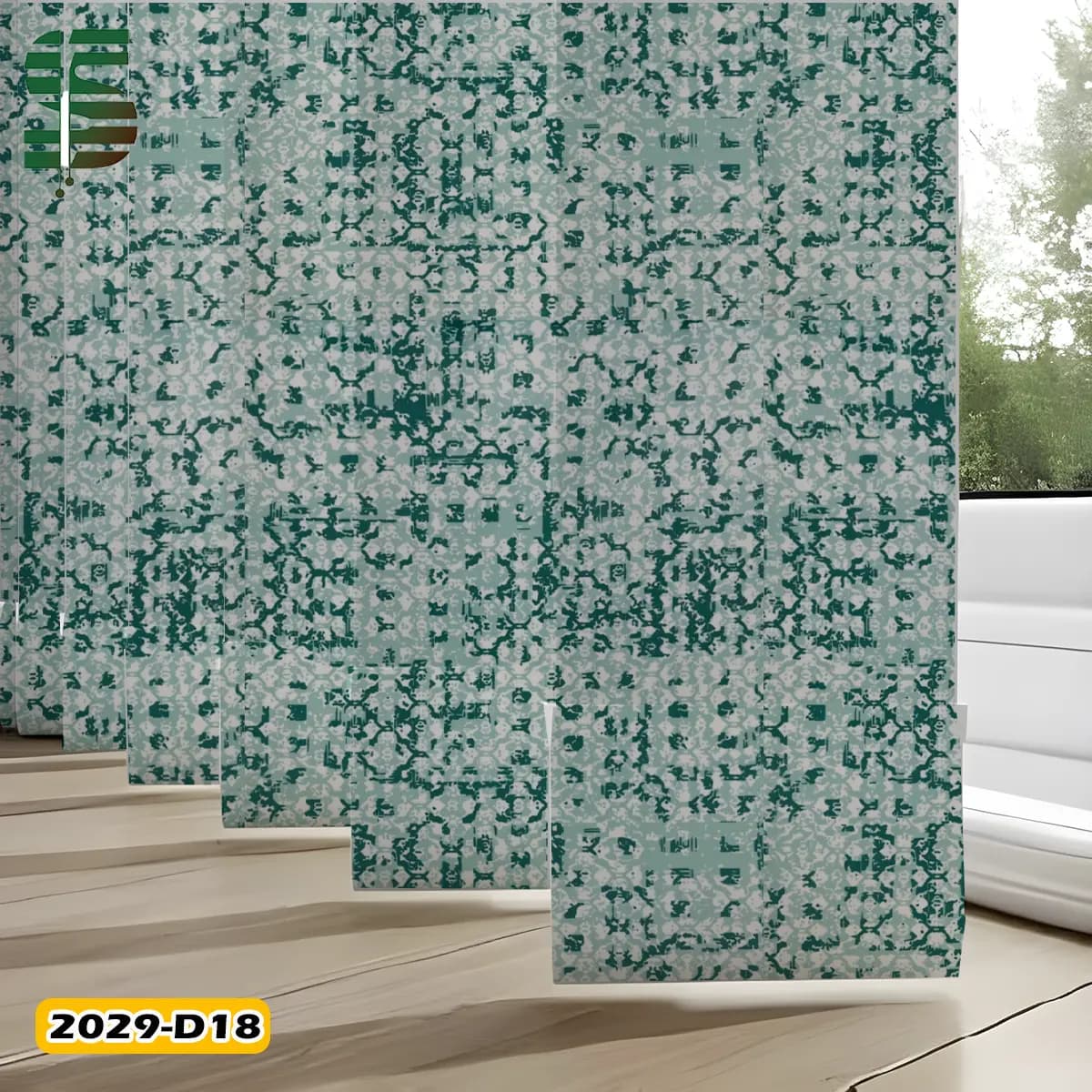 پرده لوردراپه طرح دار کد 2029D در 5 رنگ — تصویر ۴