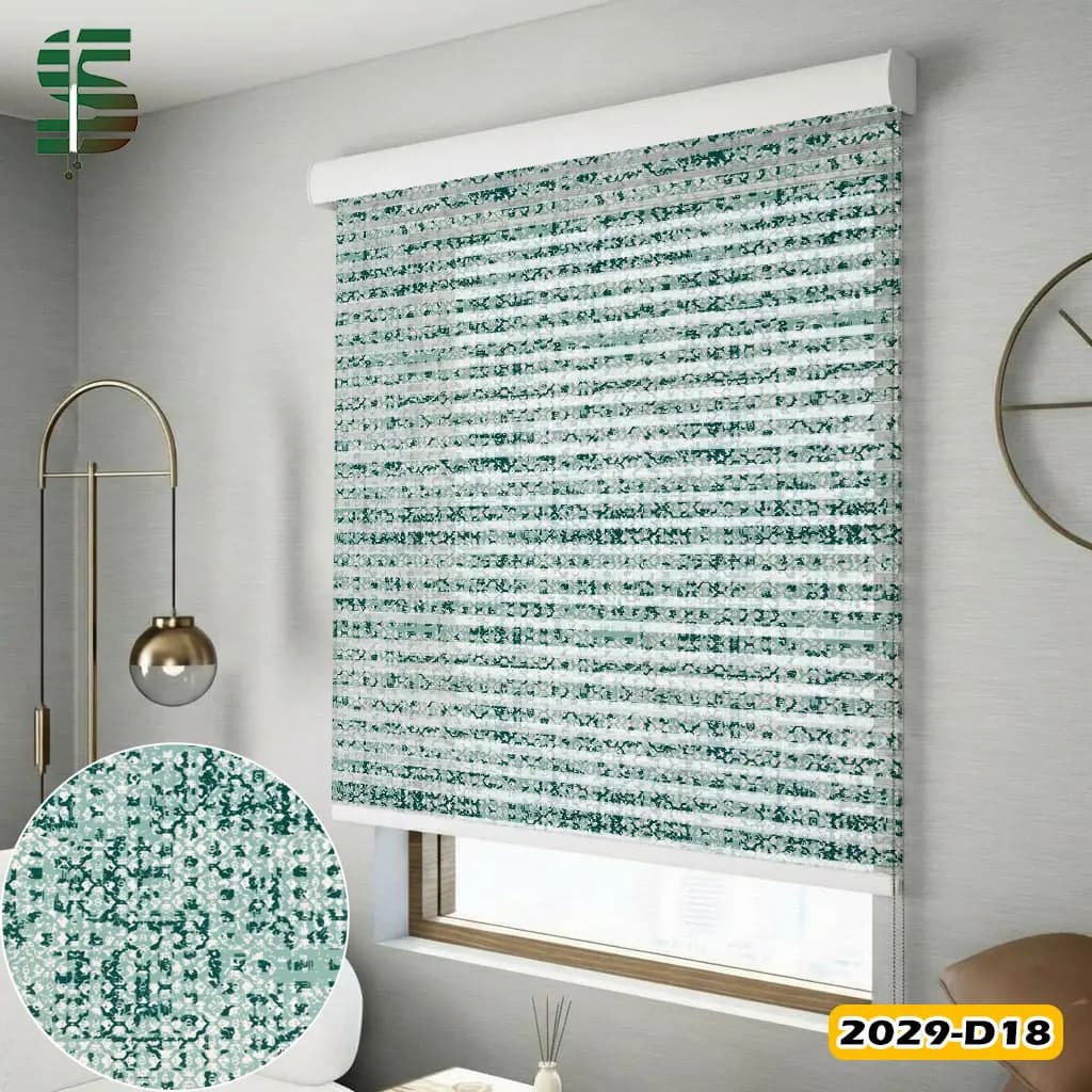 پرده شب و روز طرح دار کد 2029D در 5 رنگ — تصویر ۳