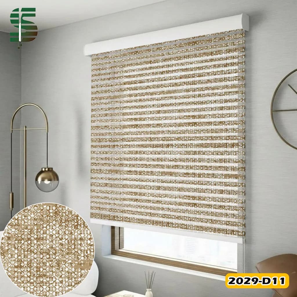 پرده شب و روز طرح دار کد 2029D در 5 رنگ — تصویر ۲
