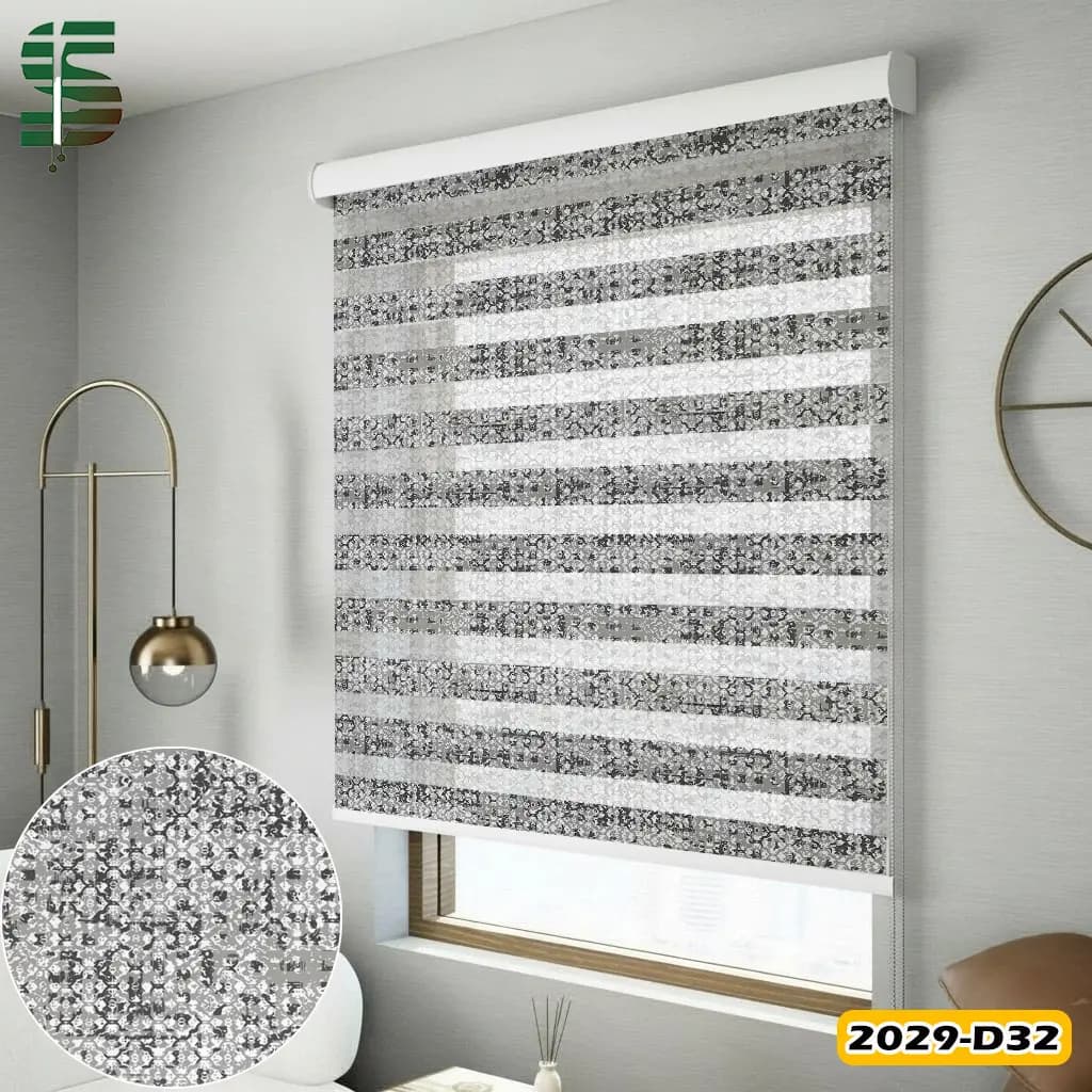 پرده زبرا طرح دار کد 2029D در 5 رنگ — تصویر ۵