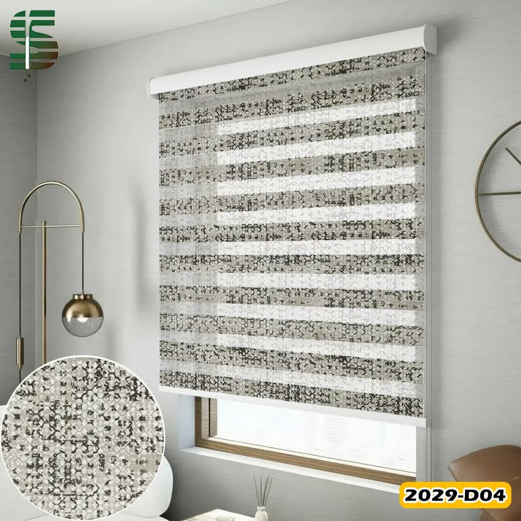 پرده زبرا طرح دار کد 2029D در 5 رنگ — تصویر ۲