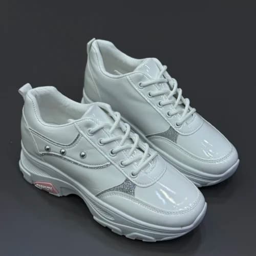 کتونی اسپرت لژدار طبی زنانه ورنی | کفش فانتزی راحتی Women sneakers — تصویر ۵