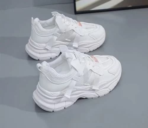 کتونی اسپرت لژدار طبی زنانه مدل مارینا | کفش فانتزی راحتی Marina womens platform sneakers — تصویر ۹