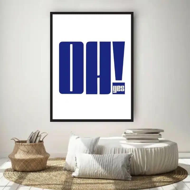 تابلو دکوراتیو تایپوگرافی OH کد14141