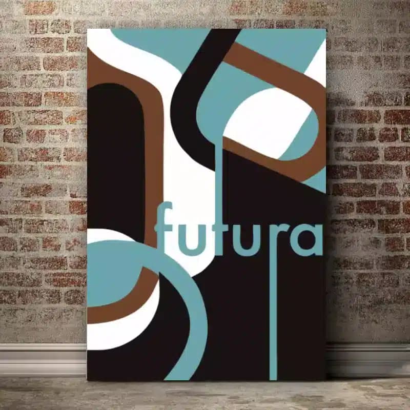 تابلو دکوراتیو عکس نوشته futura کد14101 — تصویر ۲