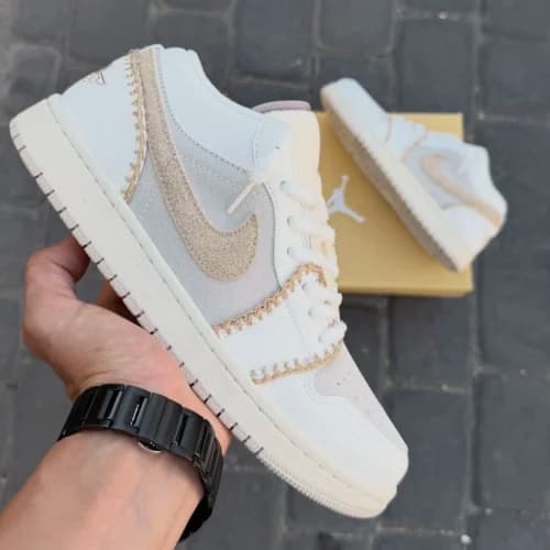 کفش کتونی کنفی نایکی جردن 1 کوزی گیرل Nike Air Jordan 1 Low SE Hemp Cozy Girl — تصویر ۱۱