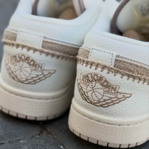 کفش کتونی کنفی نایکی جردن 1 کوزی گیرل Nike Air Jordan 1 Low SE Hemp Cozy Girl — تصویر ۱۲
